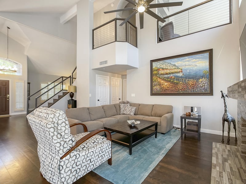 View from the dining area in the kitchen