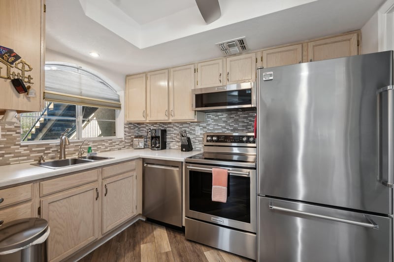 Fully stocked kitchen