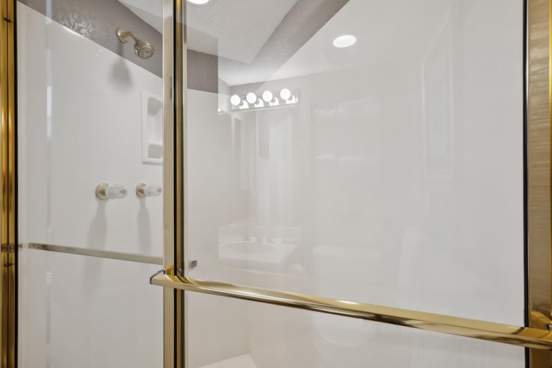 Guest bathroom shower.