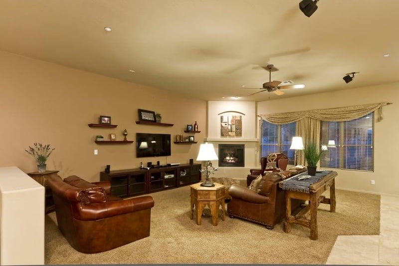 Sink into these oversized leather couches