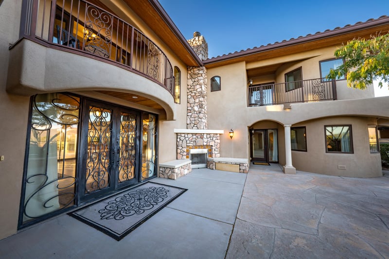 Wood Fireplace For Additional Entertaining In The Front