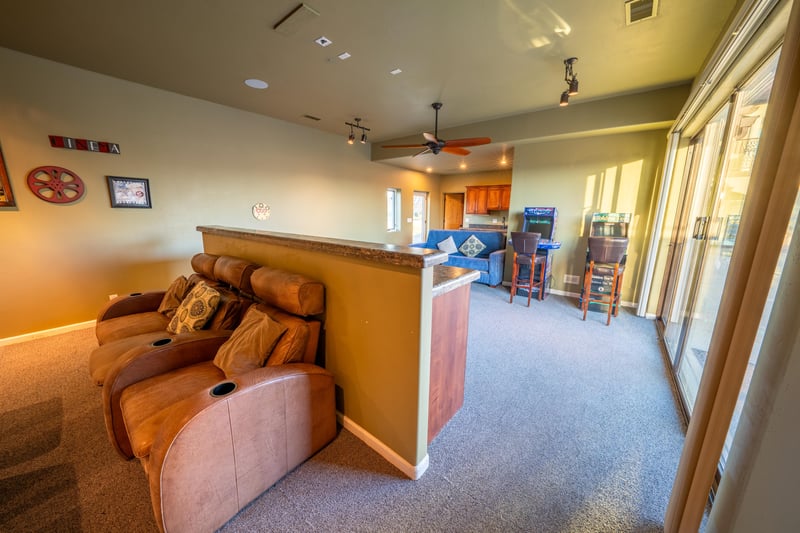 The PoolTheater Room Is Spacious