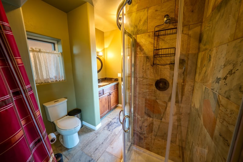 There Is a Bathroom With Shower In Pool Room That Is Directly Next To The Pool