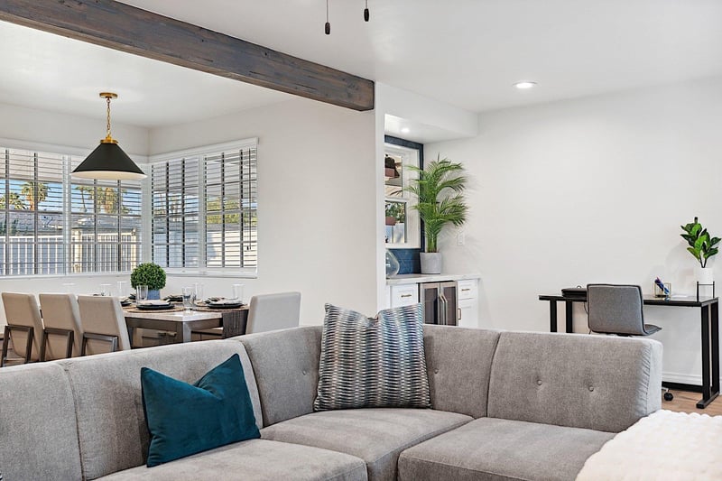 Modern furnishings, comfortable sofa