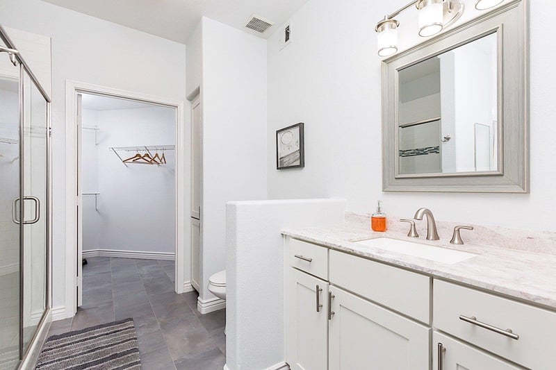 Master Bath  His  Hers Vanity