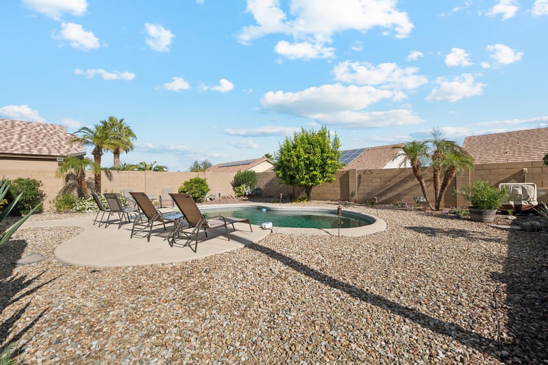 Great open hardscape yard