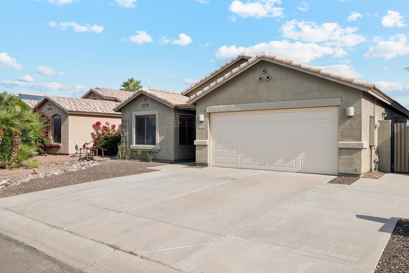Front Exterior  Driveway parking for 2 cars