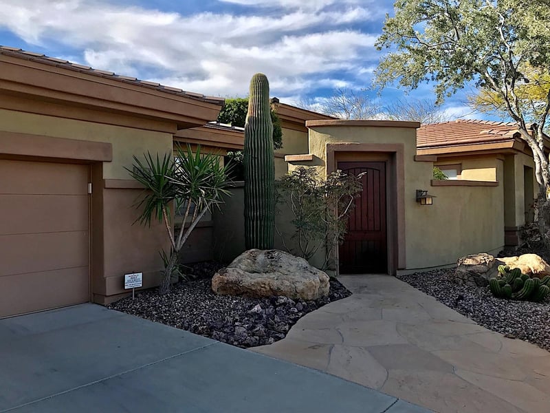 Entry way to main house and casita with enclosed patio