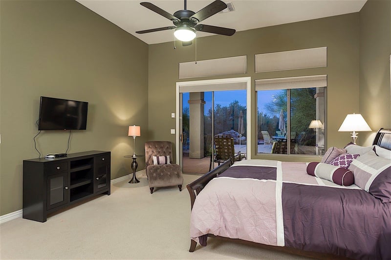 Large Flatscreen Smart TV in Master