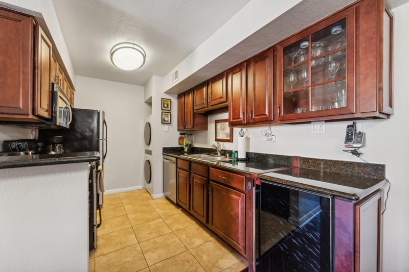 Have your favorite wine chilled in the wine fridge to enjoy with dinner