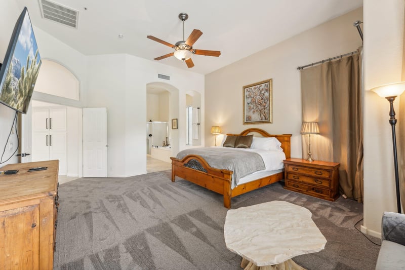 Primary Suite  King Bed, 65 inch Smart TV