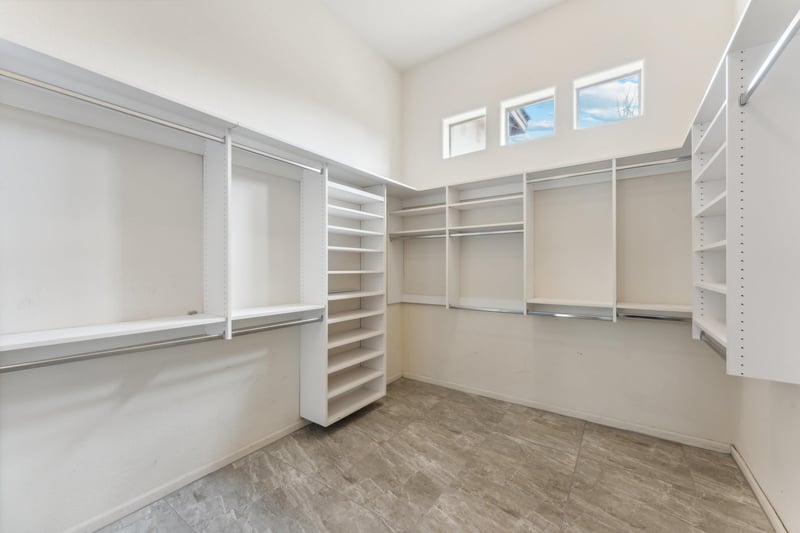 Oversized primary closet