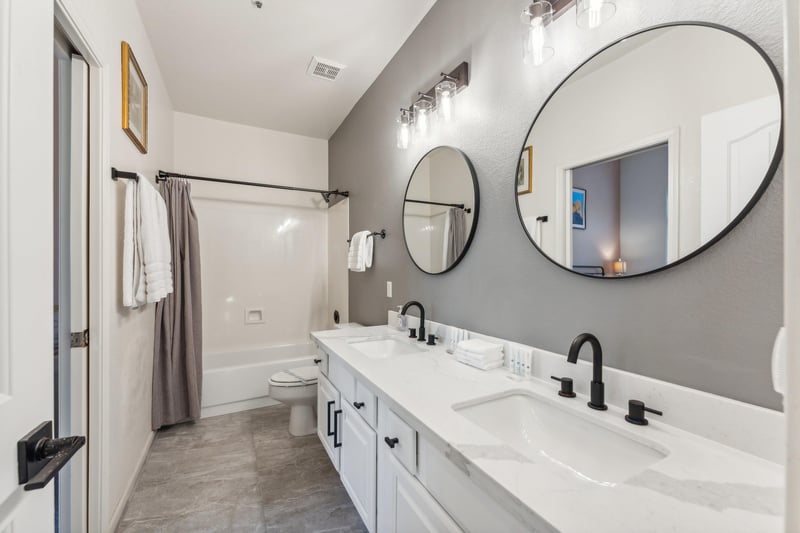 Guest Bathroom  Double Vanities