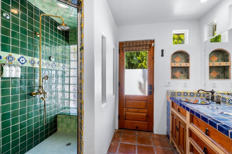 Guest bathroom with imported tiles
