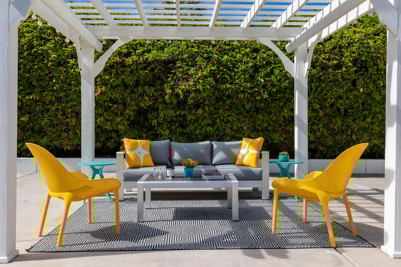 Enjoy multiple outdoor lounge areas