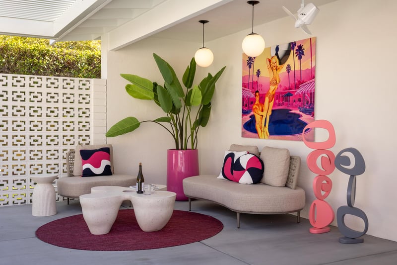 Outdoor lounge seating area