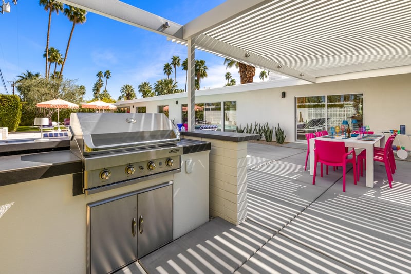 Outdoor kitchen with BBQ