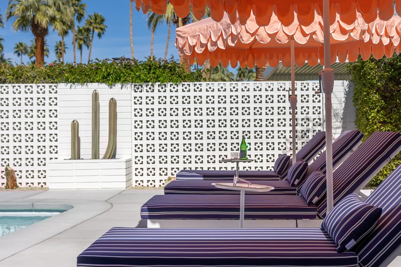 Modern designs throughout the pool yard