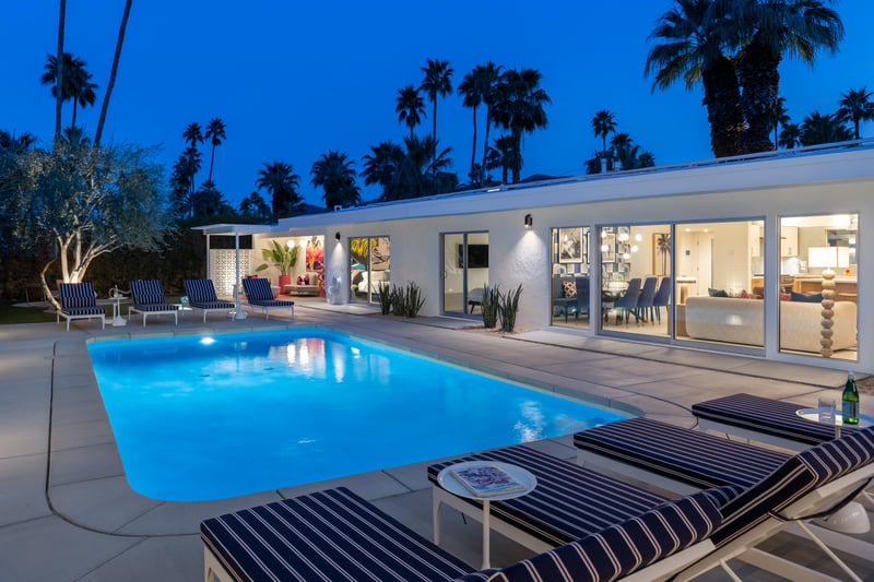 Take a refreshing evening pool dip