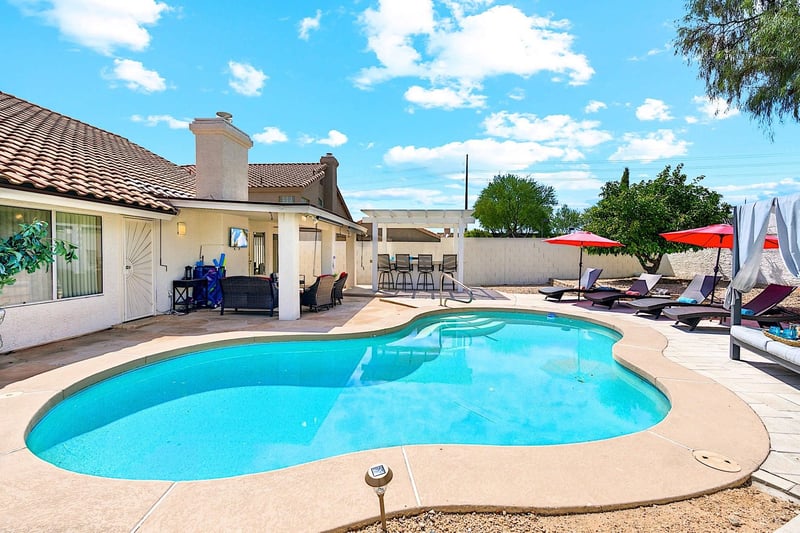 Heated outdoor pool