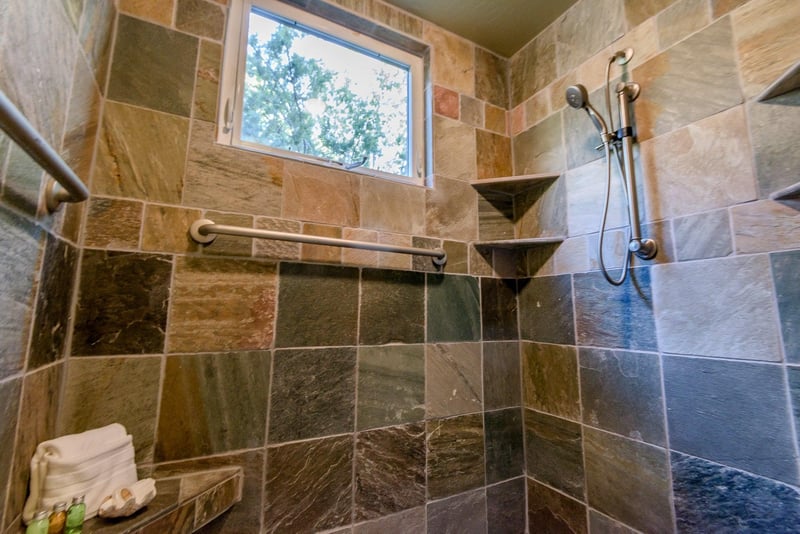 Custom Shower With Grab Bars