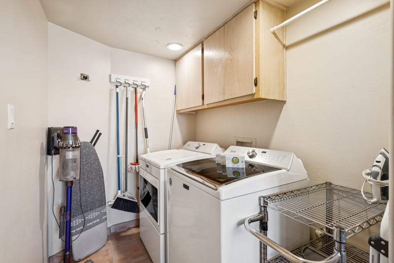 Full size washer  dryer in our downstairs laundry room.