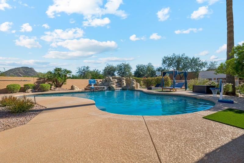 Spacious outdoor pool.
