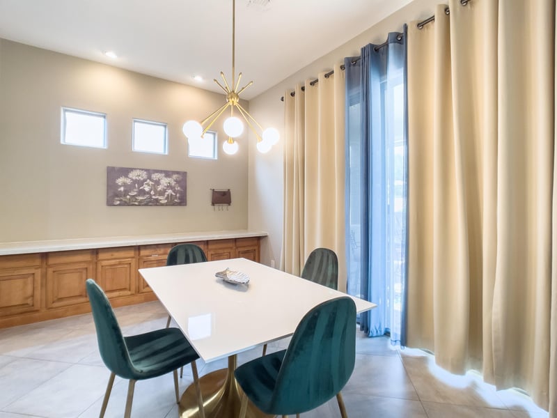 Modern dining area