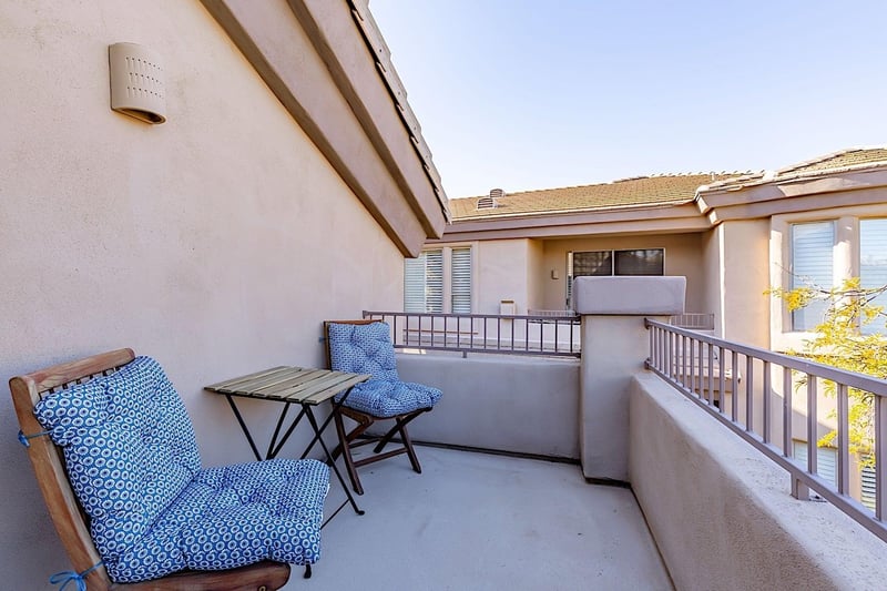 Patio off master bedroom for morning coffee
