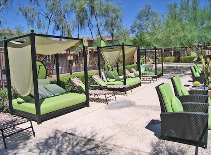 Cabanas by the pool