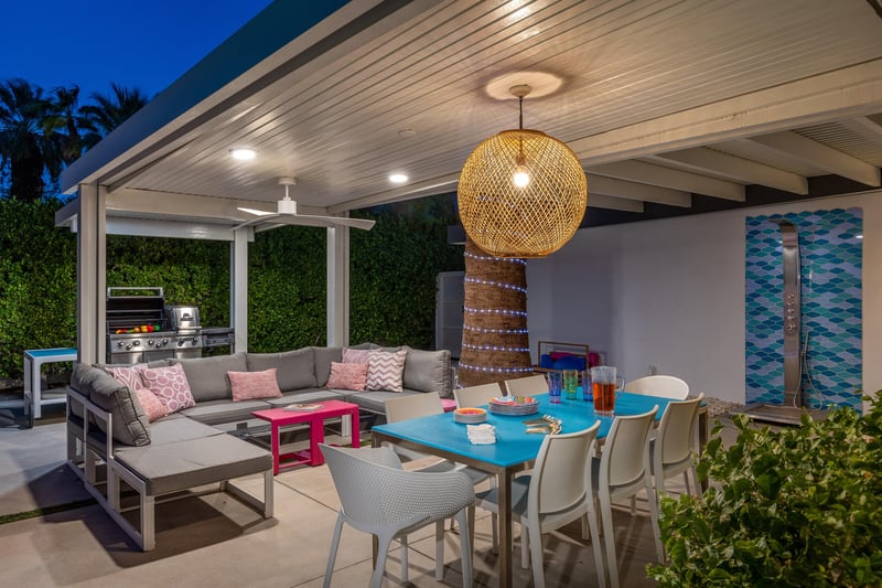 Patio Living Area During Dusk