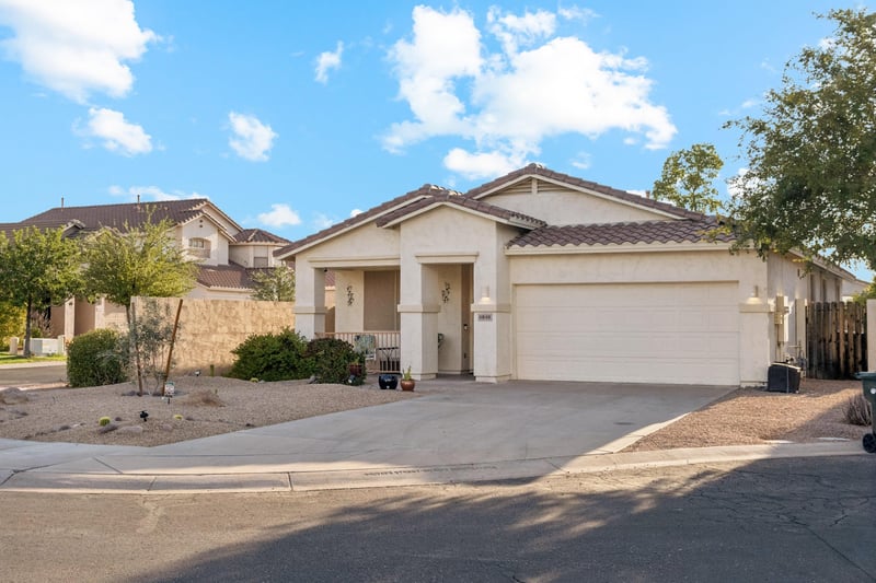 Two Car Garage with long Driveway