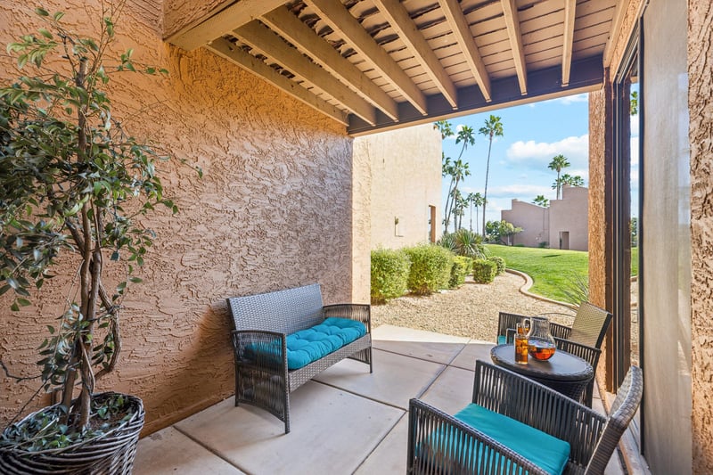 Second downstairs patio to enjoy the lush, green landscaping