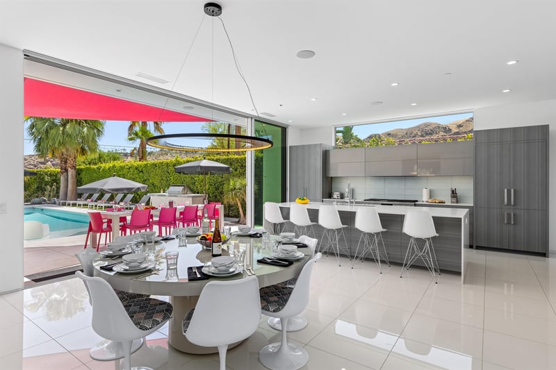 Open concept kitchen and dining room