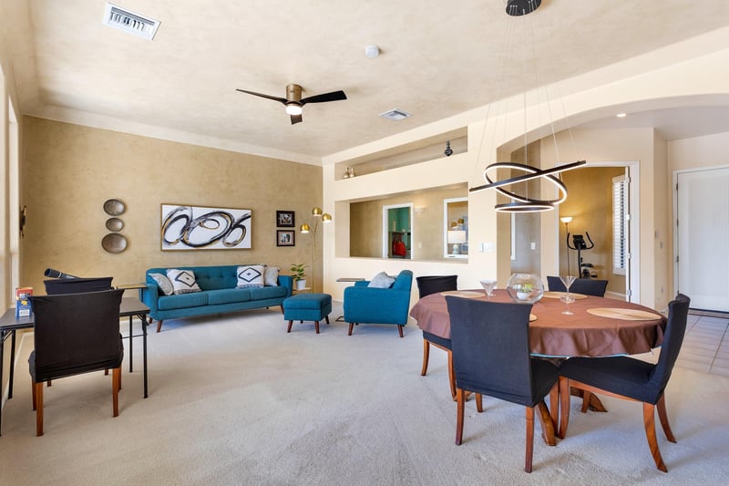 formal living and dining room