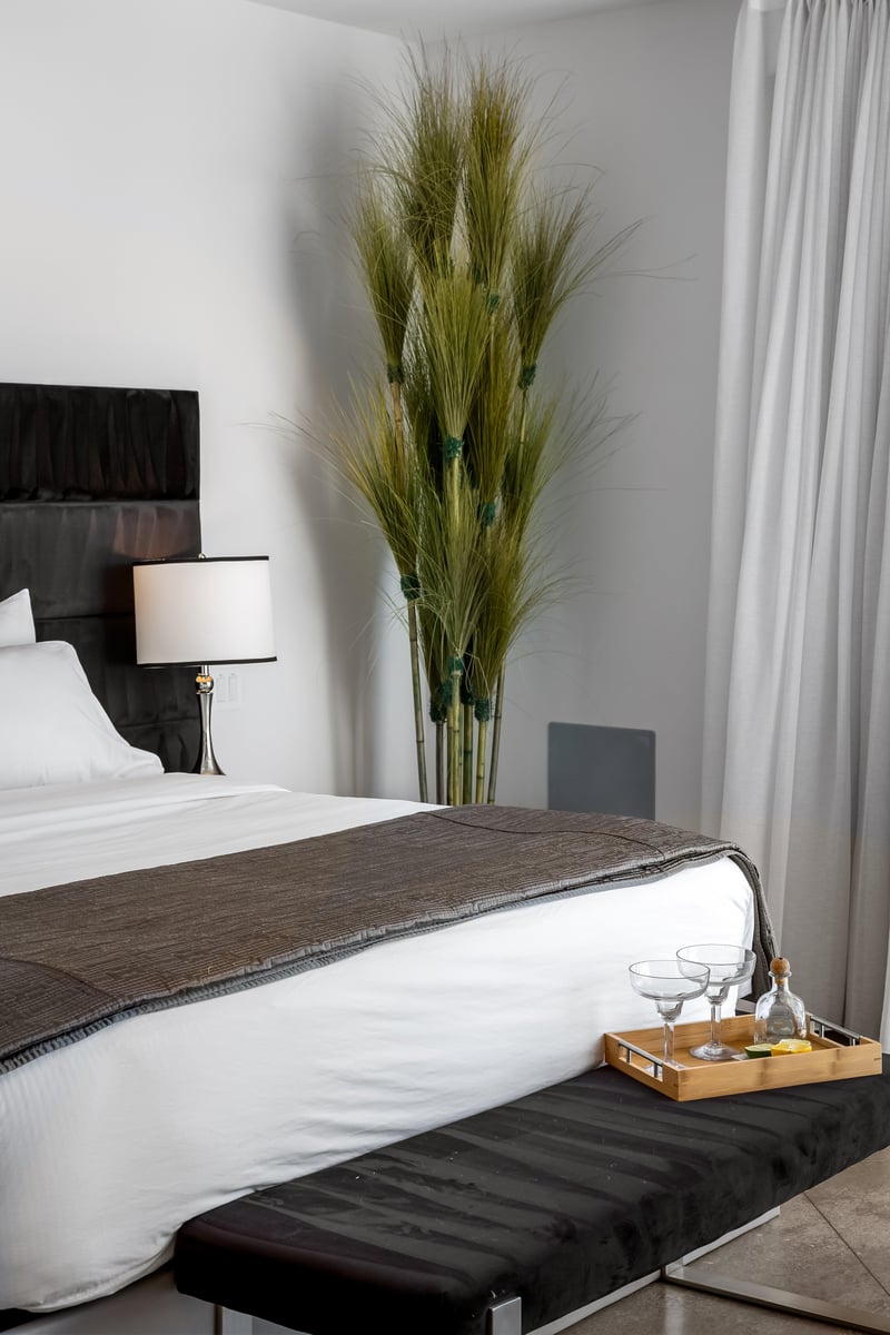 Lavish bedroom plants