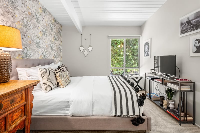 Guest bedroom backyard access