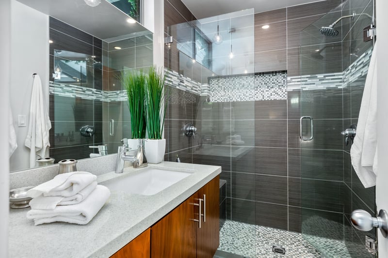 Glass walkin shower