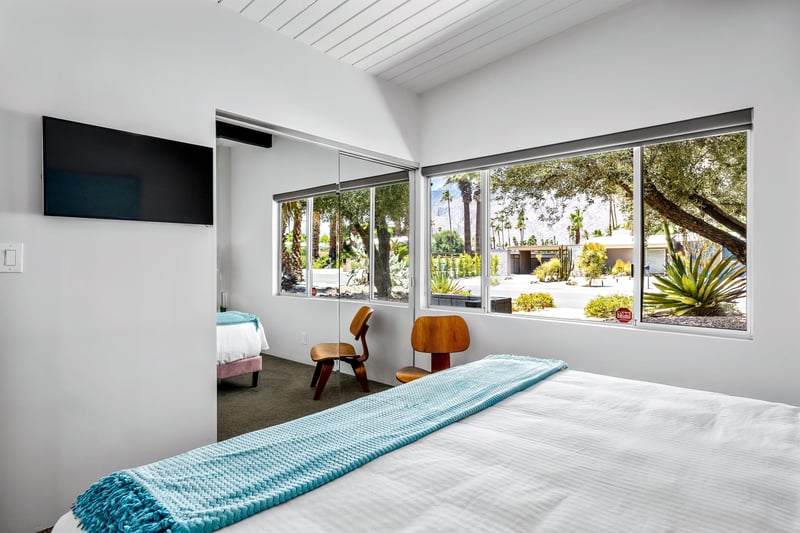 Mountain views from the bedroom