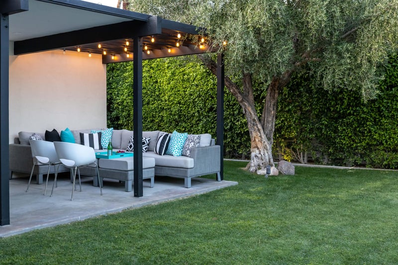 Covered patio area