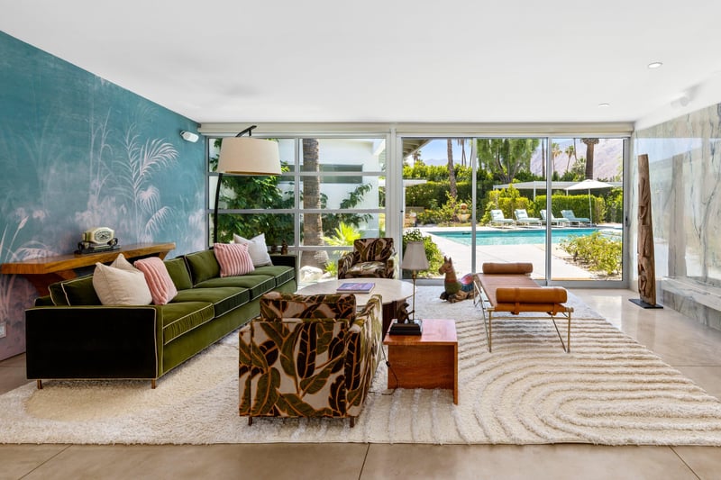 Sliding doors open to bring the outdoors, in.