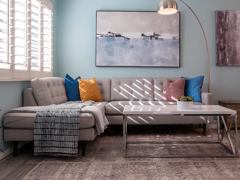 Relax in the bright living space