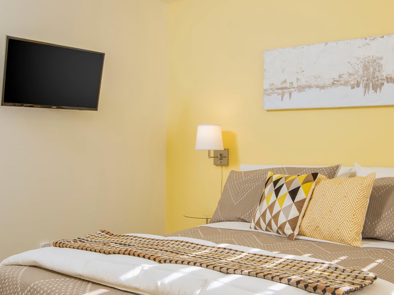 Flat screen TVs for relaxing movie nights