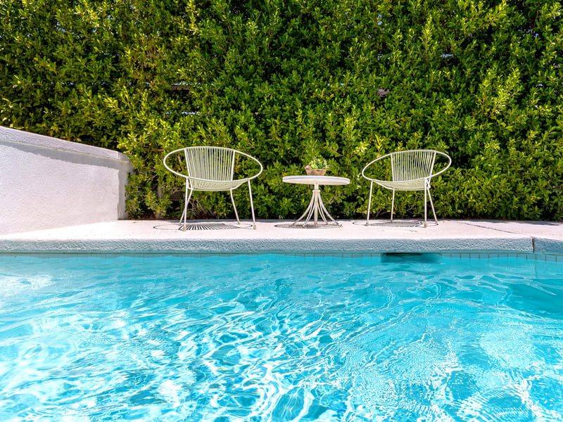 Pool seating area