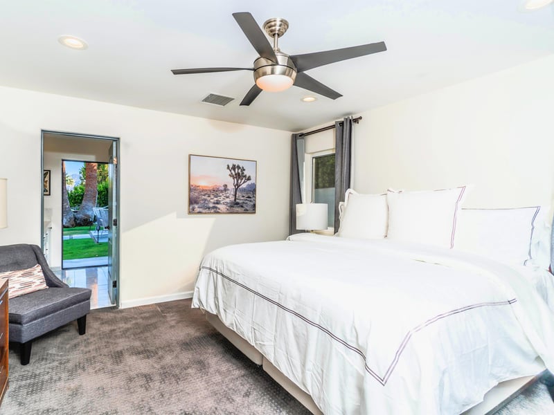 Guest bedroom with comfortable hotel quality mattress