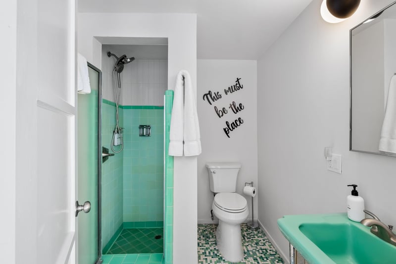 Guest bathroom off the main foyer