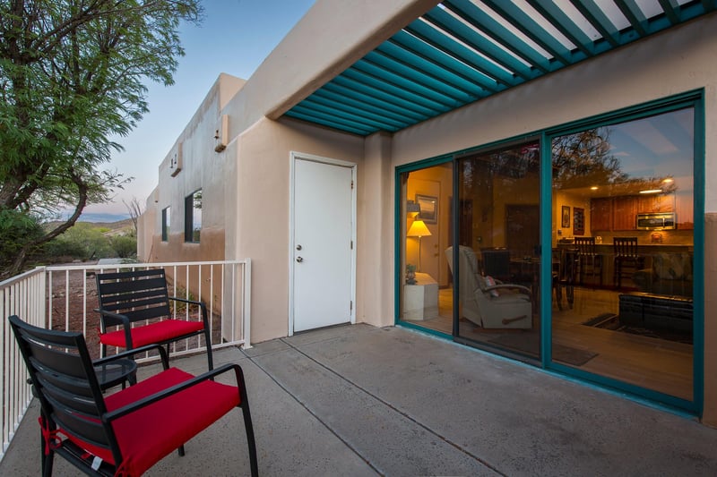 Patio area just off of the living room.