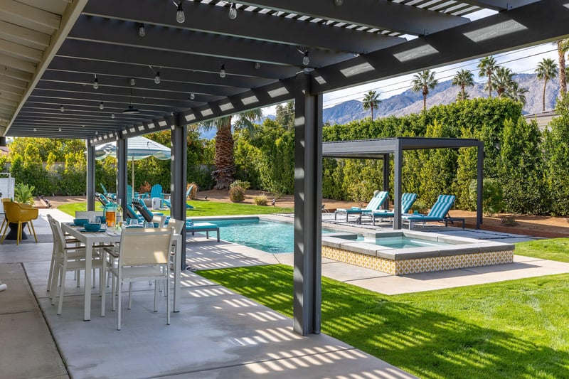 Covered patio area