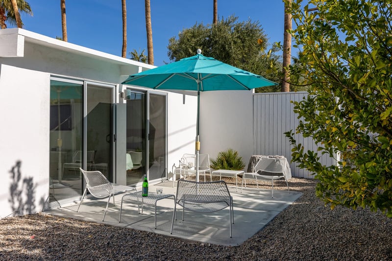 Bedroom patio area