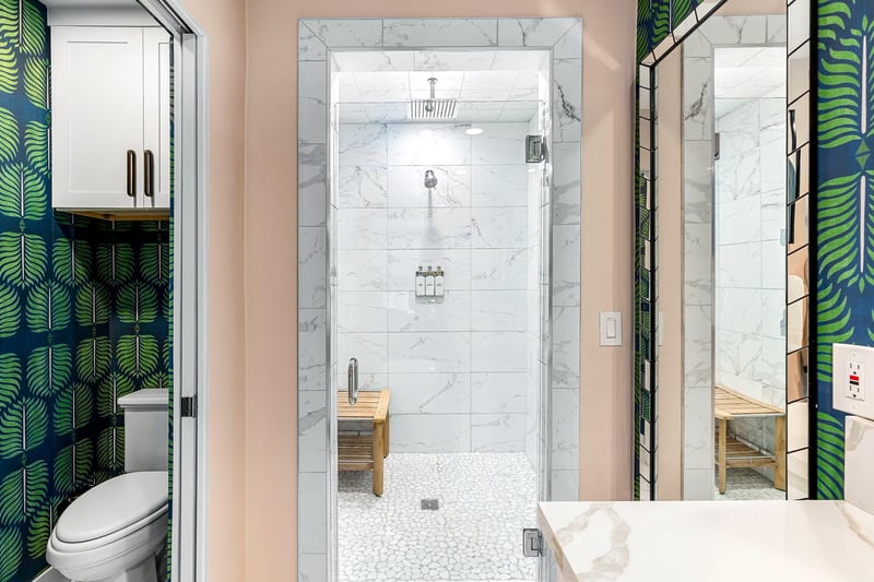 Huge walk in shower